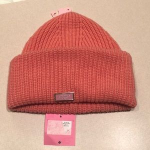 Knit Kate Spade winter beanie in the color “chilled apricot “